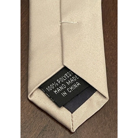 Massim Moda Collezione Tan Hand Made 100% Polyester Men’s Neck Tie Made In China - Picture 7 of 9